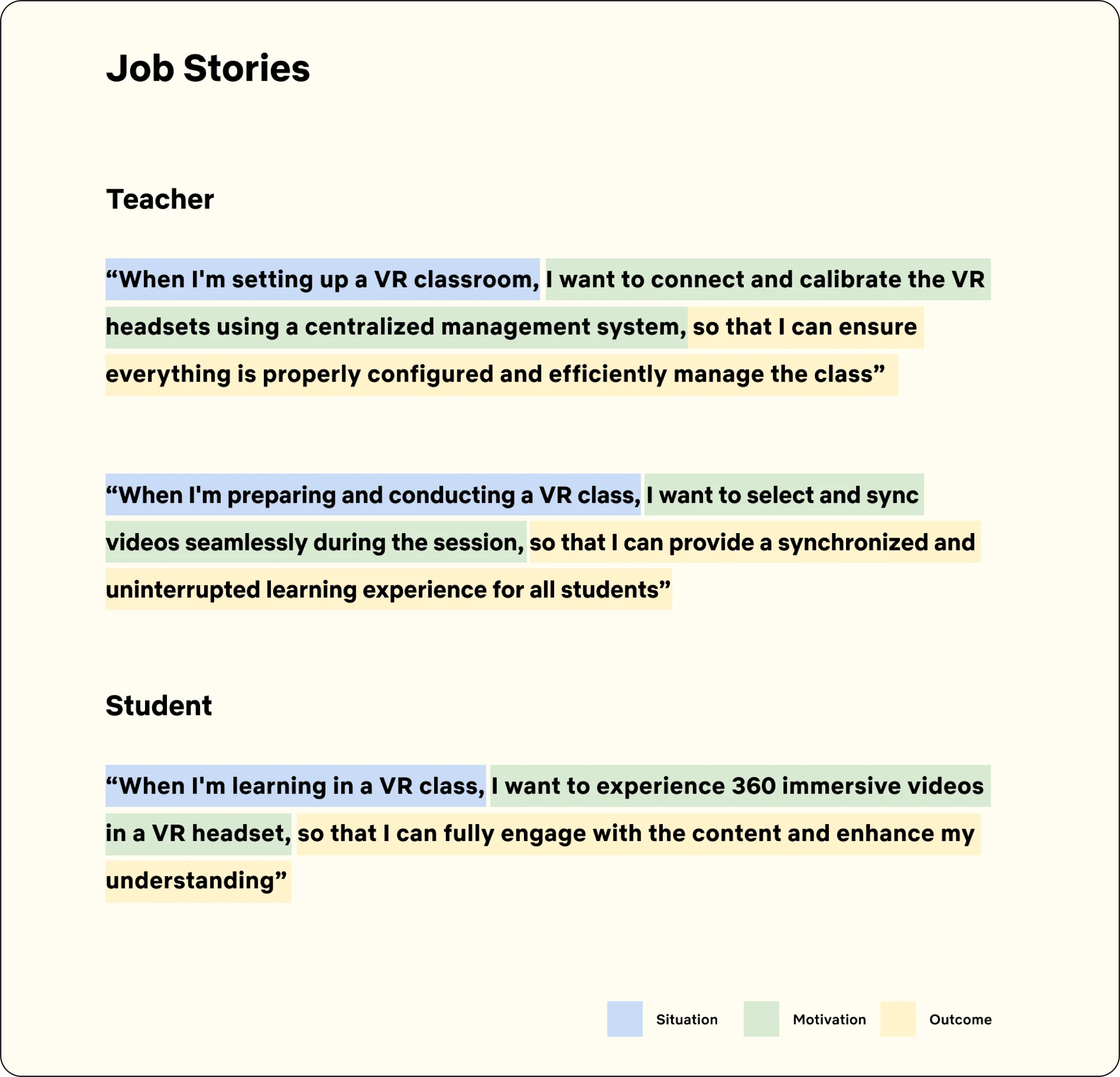 Job Stories